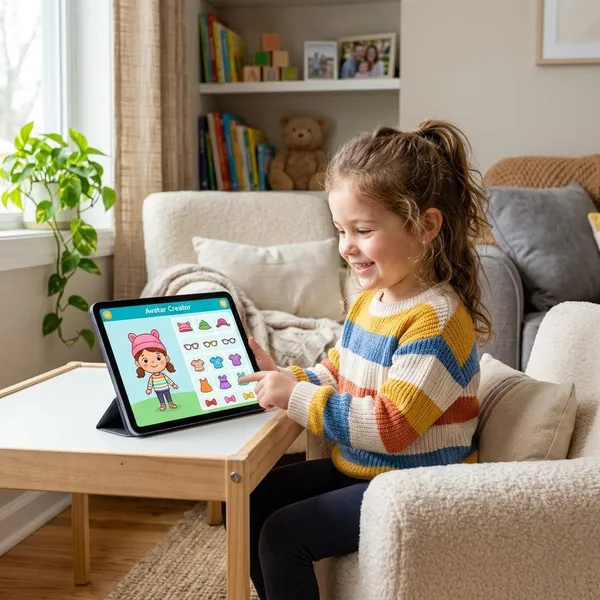 What can kids do in Avatar Maker Dress Up for Kids?